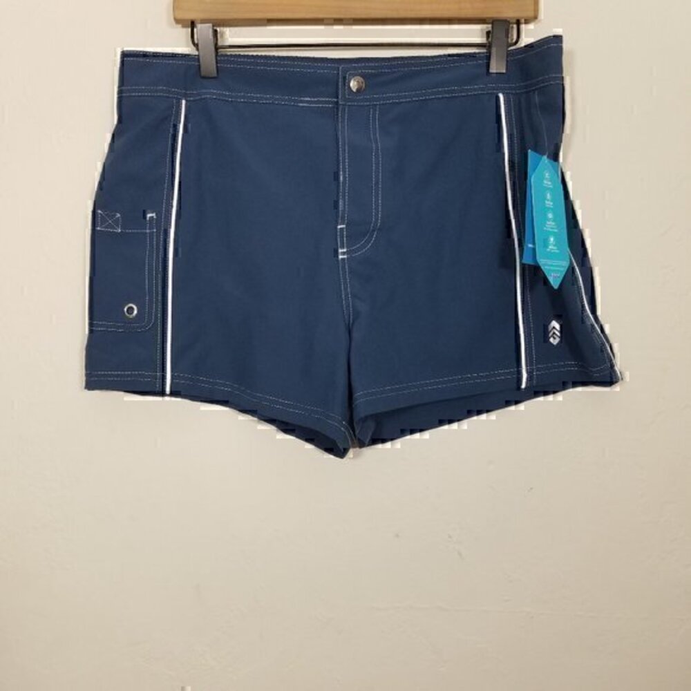 NWT Free Country Free Style Mix & Match Swim Shorts Blue Size 16